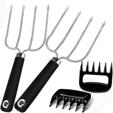 Bbq Cooking Fork Claws Roast Non-Slip Carving Strong Endurance Stainless Steel Poultry Chicken Turkey Lifting Meat Fork